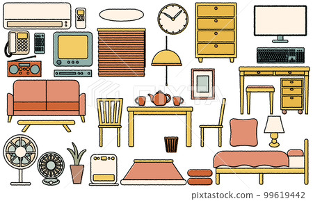 interior set rough line painting pop 99619442