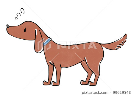 Illustration of a panicked dog Illustration of a panicked dog 99619548