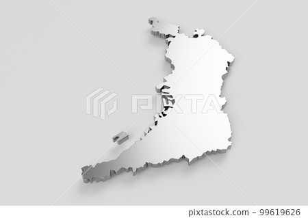 立體鳥瞰空白圖 用於演示材料等 大阪府 99619626