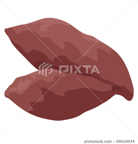 Baked sweet potato illustration material vector Baked sweet potato illustration material vector 99620044
