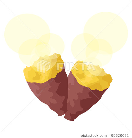 Baked sweet potato illustration material vector Baked sweet potato illustration material vector 99620051