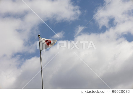 Japanese flag fluttering in the wind Japanese flag fluttering in the wind 99620083