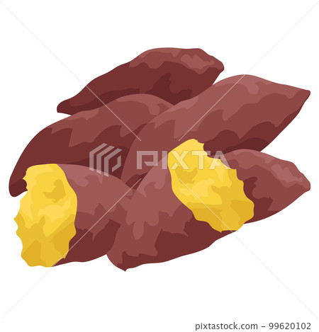 烤紅薯插畫素材集矢量 99620102