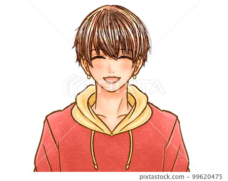 Smiling handsome adult man illustration material 2 99620475
