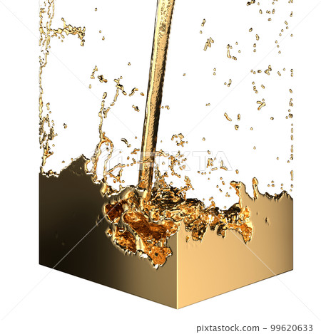 潑水時倒出的金色液體背景透明PNG 潑水時倒出的金色液體背景透明PNG 99620633