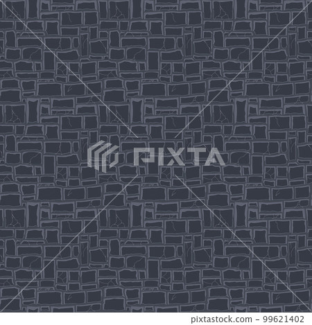 Cartoon game texture, rocks, dirt and ground surface seamless pattern. Game asset wall and environment background 99621402