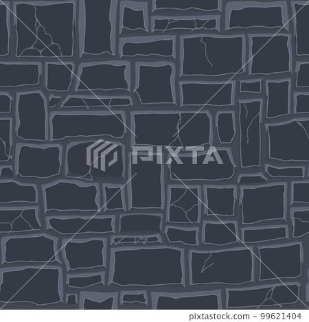 Cartoon game texture, rocks, dirt and ground surface seamless pattern. Game asset wall and environment background Cartoon game texture, rocks, dirt and ground surface seamless pattern. Game asset wall and environment background 99621404