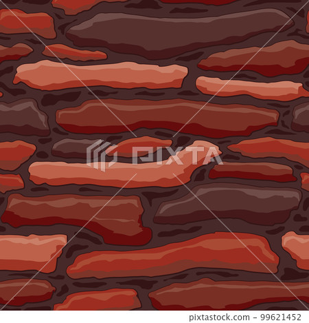 Cartoon game texture, rocks, dirt and ground surface seamless pattern. Game asset wall and environment background Cartoon game texture, rocks, dirt and ground surface seamless pattern. Game asset wall and environment background 99621452