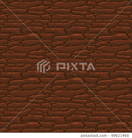 Cartoon game texture, rocks, dirt and ground surface seamless pattern. Game asset wall and environment background 99621468