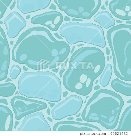 Cartoon game texture, ice surface seamless pattern. Game asset walls and environment background 99621482