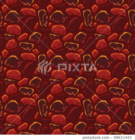 Cartoon game texture, rocks, dirt and ground surface seamless pattern. Game asset wall and environment background 99621483