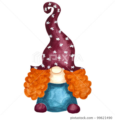 Watercolor back to school gnome clip art 99621490