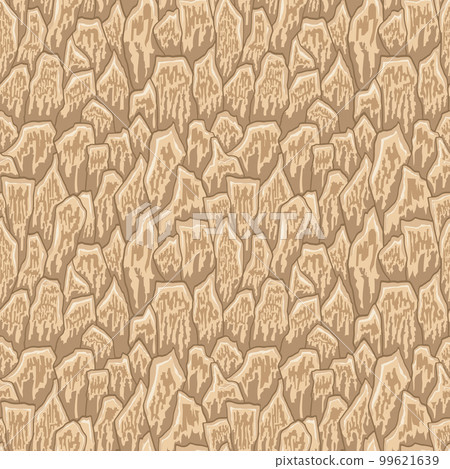 Cartoon game texture, rocks, dirt and ground surface seamless pattern. Game asset wall and environment background 99621639