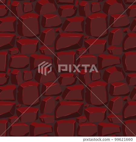 Cartoon game texture, rocks, dirt and ground surface seamless pattern. Game asset wall and environment background 99621660