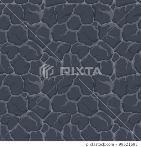 Cartoon game texture, rocks, dirt and ground surface seamless pattern. Game asset wall and environment background Cartoon game texture, rocks, dirt and ground surface seamless pattern. Game asset wall and environment background 99621693