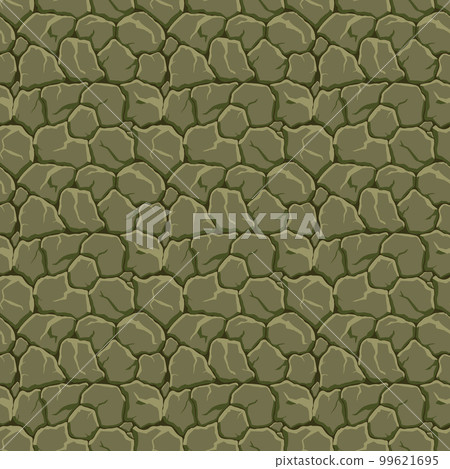 Cartoon game texture, rocks, dirt and ground surface seamless pattern. Game asset wall and environment background Cartoon game texture, rocks, dirt and ground surface seamless pattern. Game asset wall and environment background 99621695