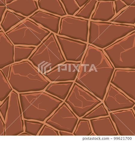 Cartoon game texture, rocks, dirt and ground surface seamless pattern. Game asset wall and environment background Cartoon game texture, rocks, dirt and ground surface seamless pattern. Game asset wall and environment background 99621700