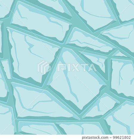 Cartoon game texture, ice surface seamless pattern. Game asset walls and environment background 99621802