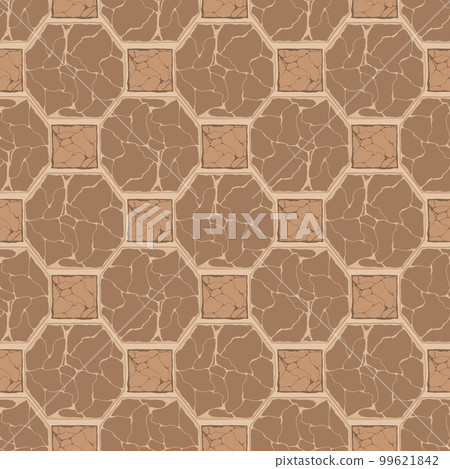 Cartoon game texture, rocks and ground surface seamless pattern. Game asset wall and environment background 99621842