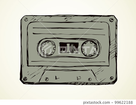 Cassette. Vector drawing Cassette. Vector drawing 99622188