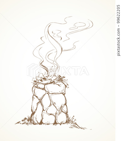 Stone Altar. Vector drawing icon 99622205
