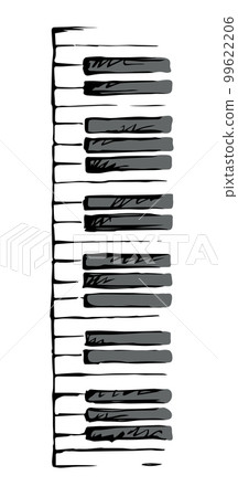 Piano Keys. Vector drawing 99622206