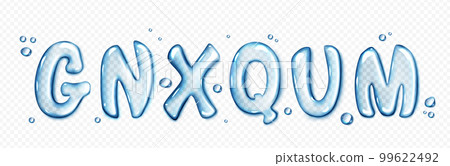 Water font letters png isolated on transparent Water font letters png isolated on transparent 99622492
