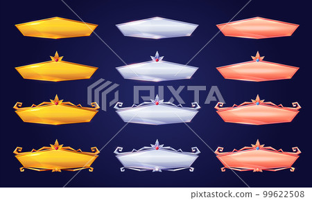 Medieval game button, ui metal fantasy board 99622508