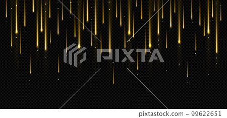 Falling down golden comet rain vector background Falling down golden comet rain vector background 99622651