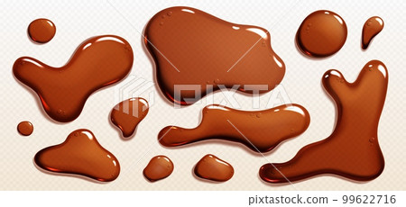 Cola, coffee puddles on transparent background Cola, coffee puddles on transparent background 99622716