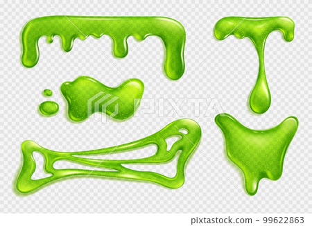 Green slime, jelly, liquid dripping snot or glue 99622863