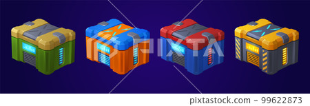 Game futuristic boxes, future technology chests Game futuristic boxes, future technology chests 99622873
