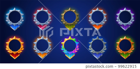 Game avatar frames with fantasy medieval borders 99622915