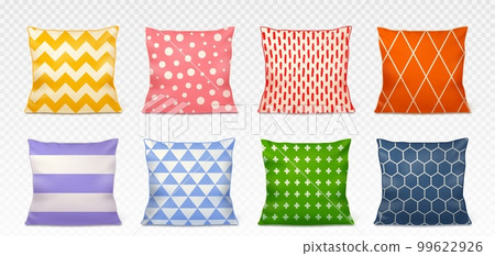Color square pillows, various pattern 99622926