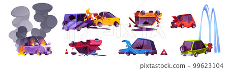 Car accidents, traffic crash on road Car accidents, traffic crash on road 99623104