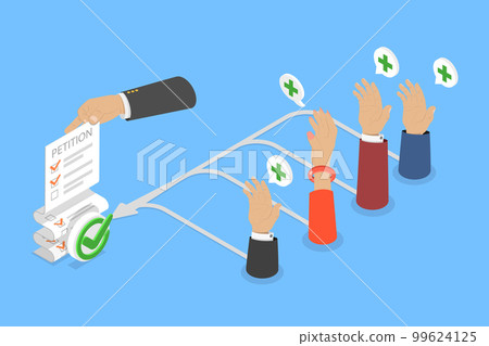 3D Isometric Flat Vector Conceptual Illustration of Petition 3D Isometric Flat Vector Conceptual Illustration of Petition 99624125