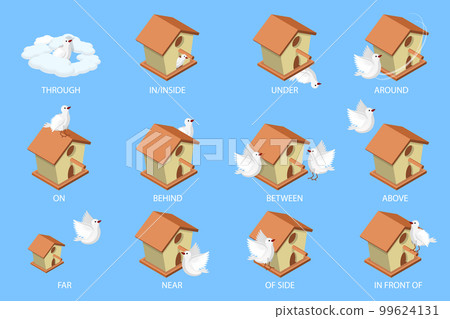 3D Isometric Flat Vector Conceptual Illustration of Prepositions of Place for Preschool 3D Isometric Flat Vector Conceptual Illustration of Prepositions of Place for Preschool 99624131