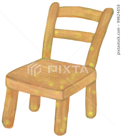 Illustration of a simple wooden chair Illustration of a simple wooden chair 99624858