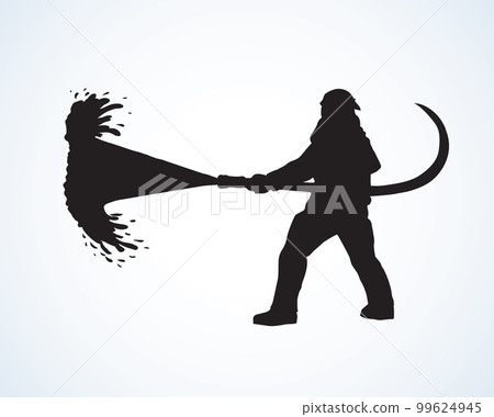 Firefighter. Vector drawing 99624945