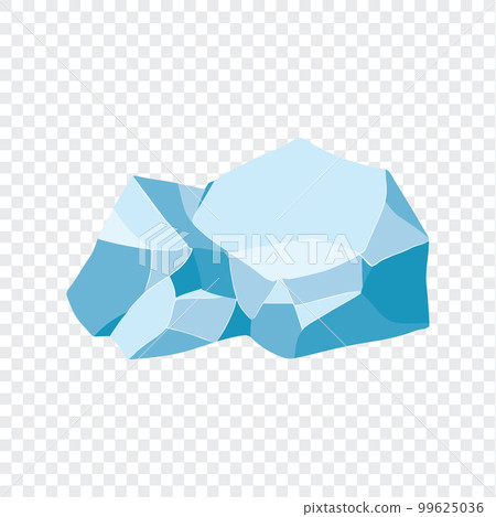 Ice rock boulder. Natural shape stone. vector illustration 99625036