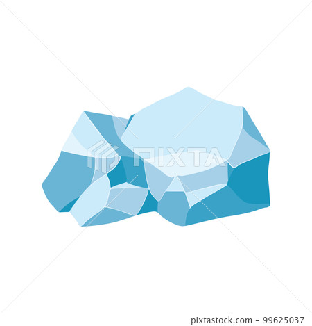Ice rock boulder. Natural shape stone. vector illustration 99625037