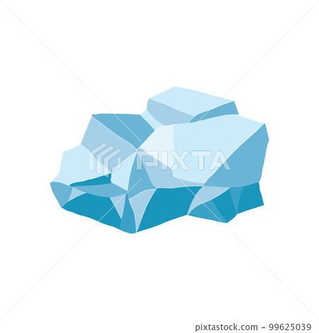 Ice rock boulder. Natural shape stone. vector illustration Ice rock boulder. Natural shape stone. vector illustration 99625039