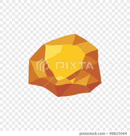 Gold rock boulder. Natural shape golden stone. vector illustration Gold rock boulder. Natural shape golden stone. vector illustration 99625044