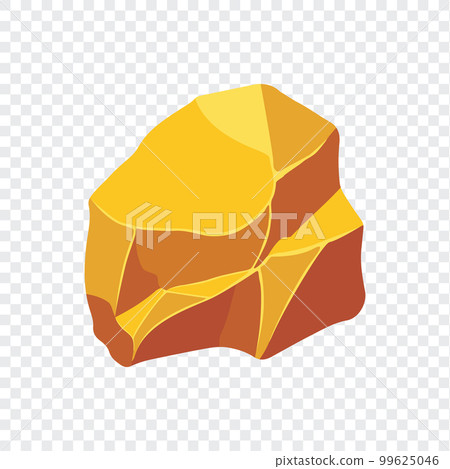 Gold rock boulder. Natural shape golden stone. vector illustration Gold rock boulder. Natural shape golden stone. vector illustration 99625046