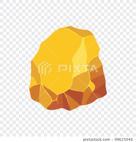 Gold rock boulder. Natural shape golden stone. vector illustration Gold rock boulder. Natural shape golden stone. vector illustration 99625048