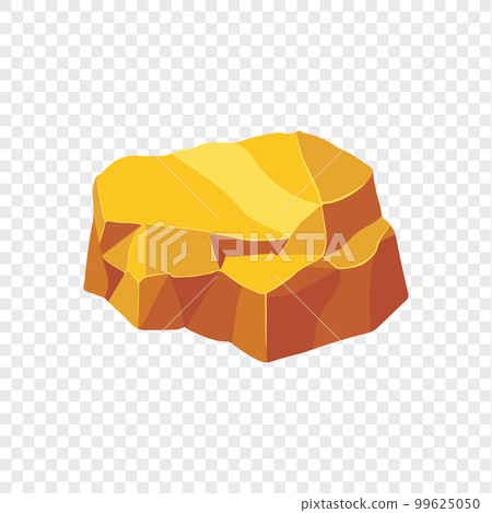 Gold rock boulder. Natural shape golden stone. vector illustration Gold rock boulder. Natural shape golden stone. vector illustration 99625050