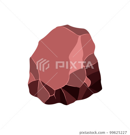 Ore rock boulder. Natural shape stone. vector illustration 99625227