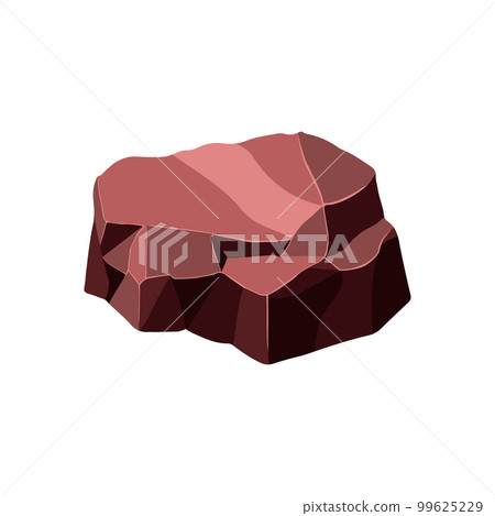 Ore rock boulder. Natural shape stone. vector illustration 99625229