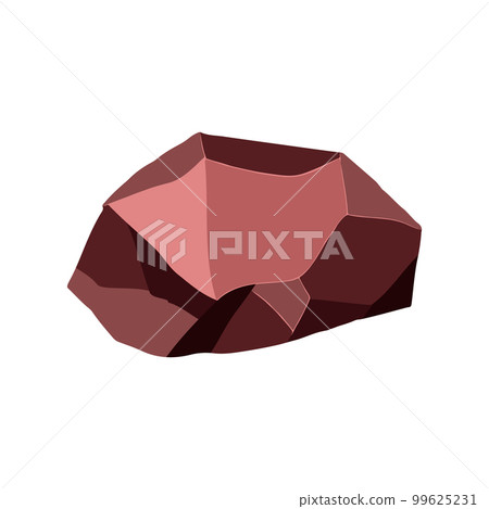 Ore rock boulder. Natural shape stone. vector illustration Ore rock boulder. Natural shape stone. vector illustration 99625231