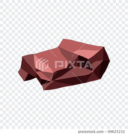 Ore rock boulder. Natural shape stone. vector illustration 99625232